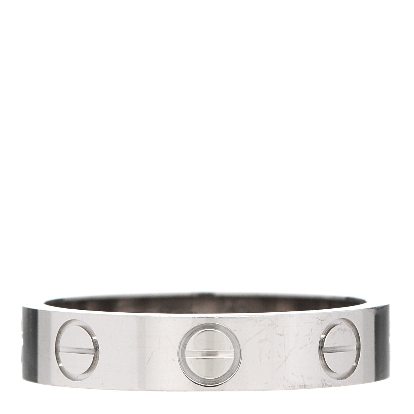 18K White Gold 3.5mm LOVE Wedding Band Ring 48 4.5