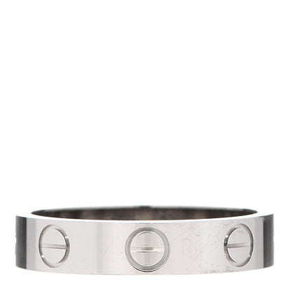Cartier 18K White Gold 3.5mm LOVE Wedding Band Ring 48 4.5 1 of 5