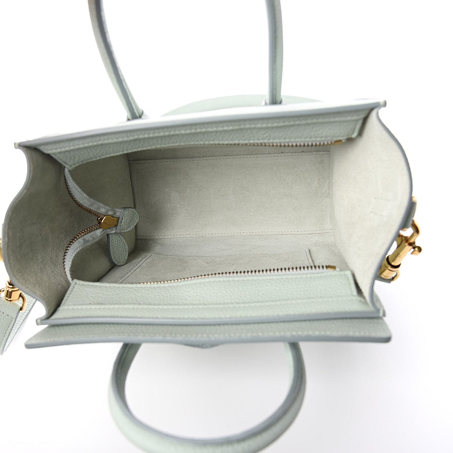 Drummed Calfskin Nano Luggage Almond