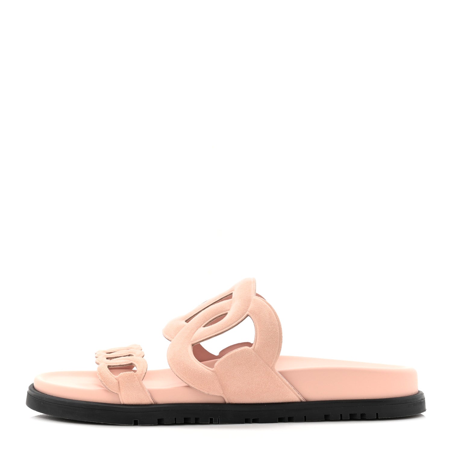 Hermes Suede Goatskin Extra Sandals 36.5 Rose Opaline 1 of 9