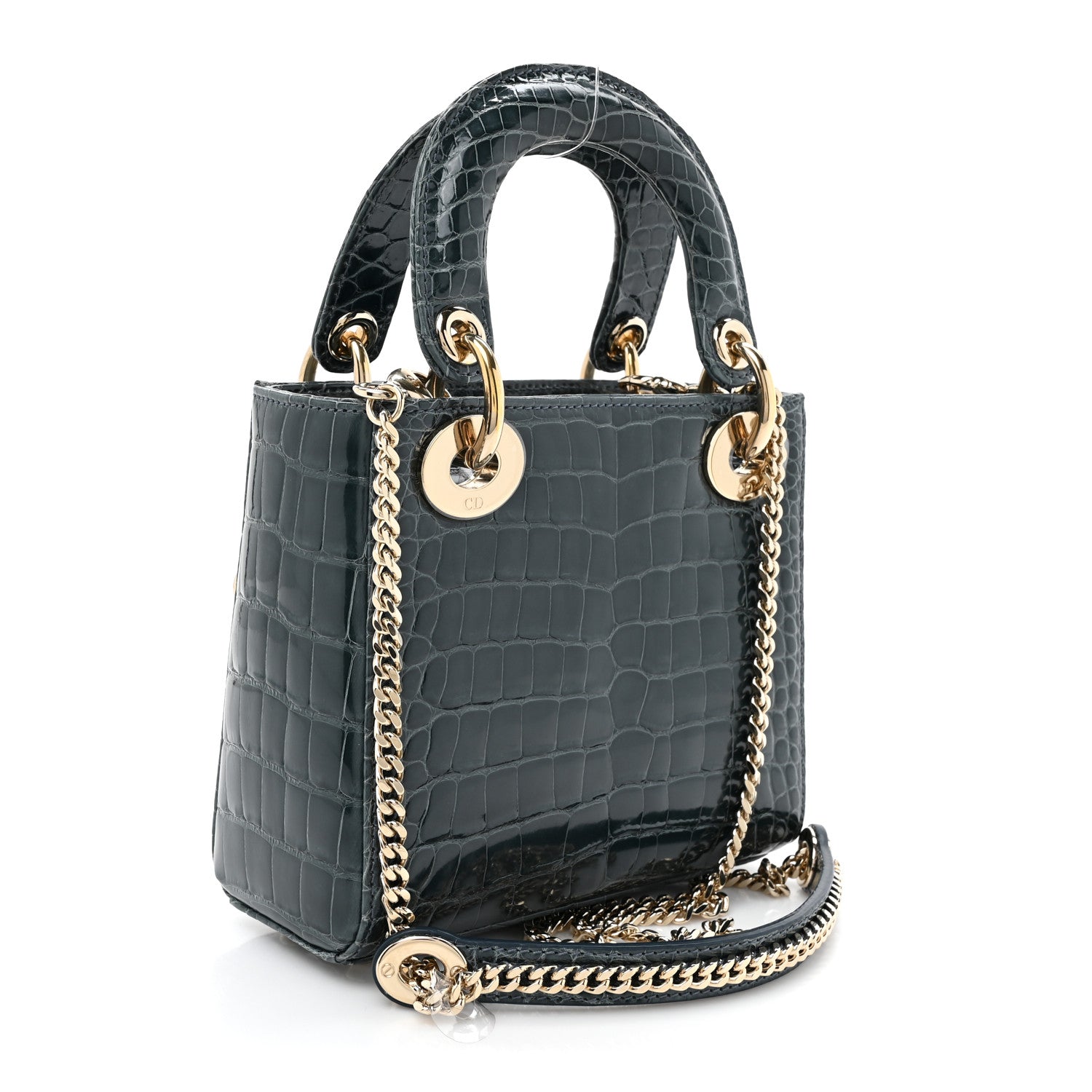 Christian Dior Alligator Mini Lady Dior Blue 3 of 11