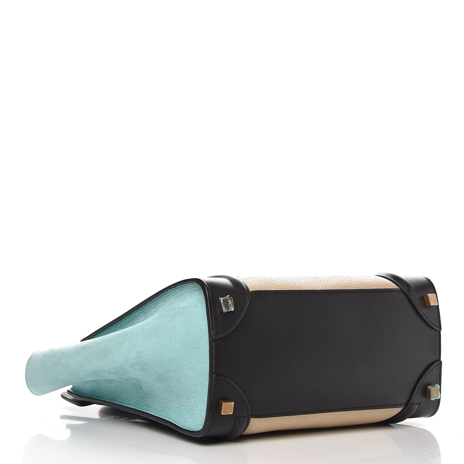 Celine Drummed Calfskin Micro Tri-Color Luggage Antarctic 4 of 9