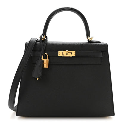 Hermes Epsom Kelly Sellier 25 Black 1 of 11