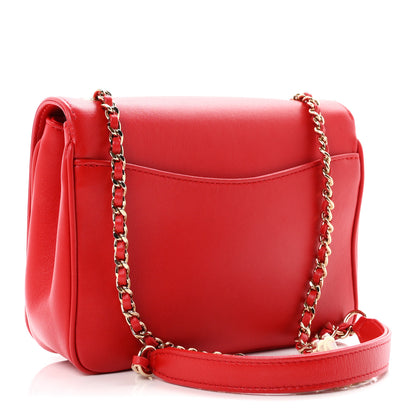 Chanel Lambskin CC Mania Flap Bag Red 3 of 10