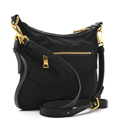 Prada Tessuto Nylon Saffiano Small Crossbody Bag Black 3 of 10