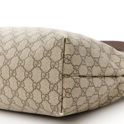 Gucci GG Supreme Monogram Medium Zippered Shopping Tote Dark Brown 11 of 14