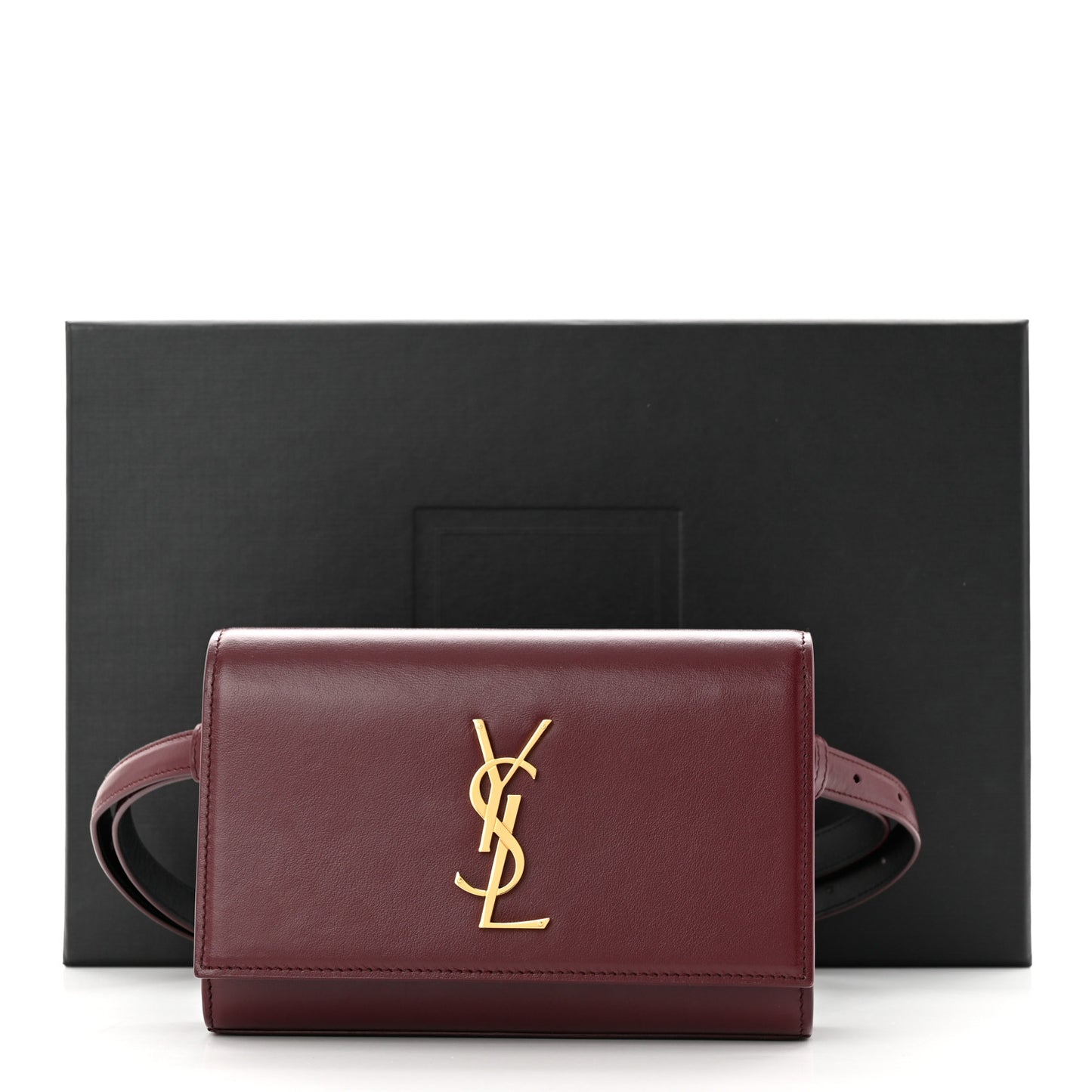 Smooth Calfskin Monogram Kate Belt Bag Rouge Legion