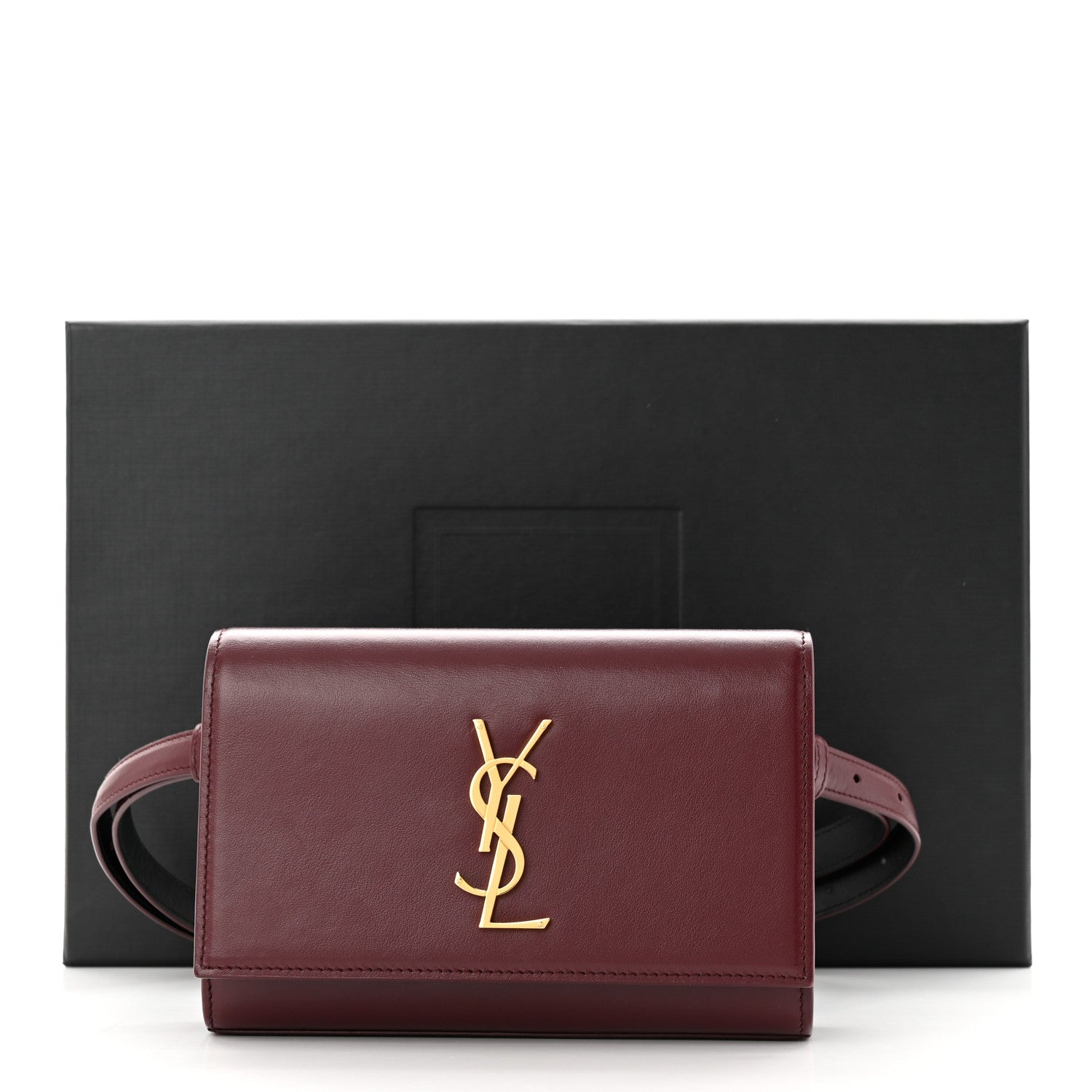 Saint Laurent Smooth Calfskin Monogram Kate Belt Bag Rouge Legion 11 of 11