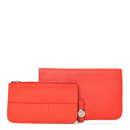 Hermes Togo Dogon Duo Wallet Capucine 3 of 11