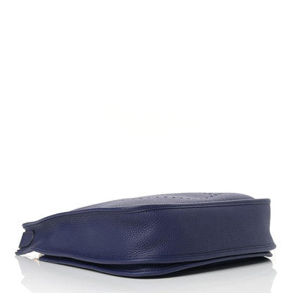 Hermes Taurillon Clemence Evelyne III PM Bleu Encre 3 of 10