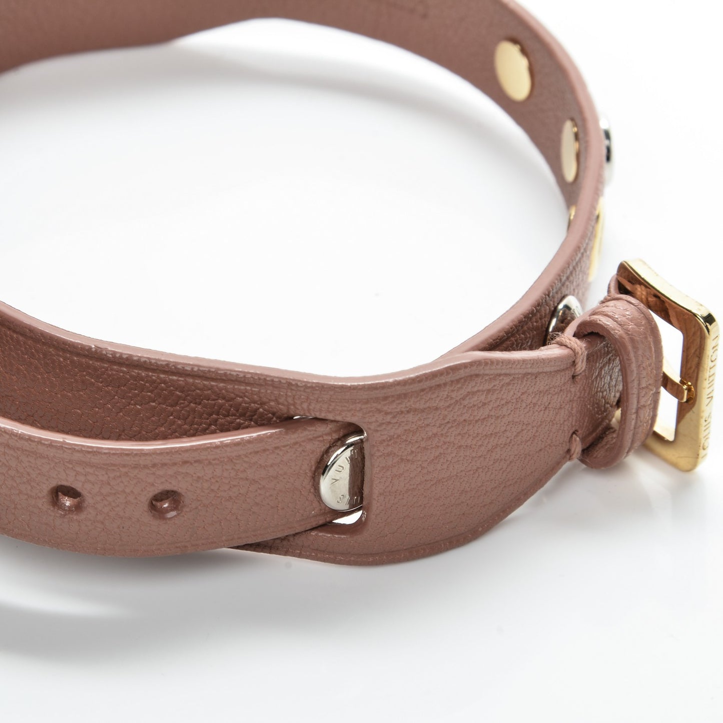 Goatskin Spike It Wrap Bracelet 17 Rose Velours