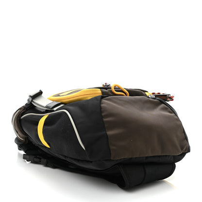 Burberry Nylon Medium Leo Sling Bag Black Yellow Grey 4 of 11