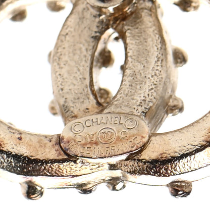 Chanel Crystal Pearl CC Earrings Gold 4 of 4