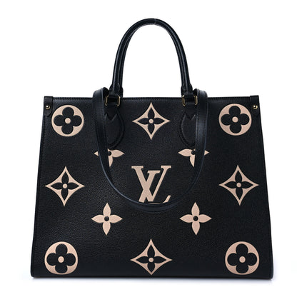 Louis Vuitton Empreinte Monogram Giant Onthego MM Black Beige 1 of 7