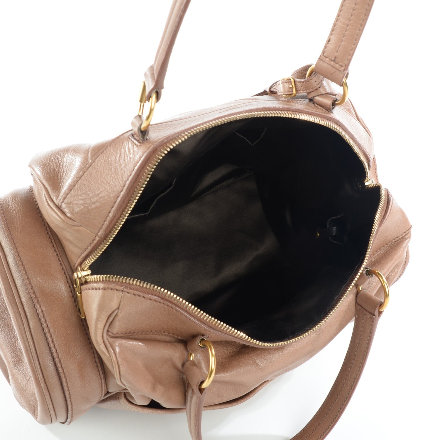 Saint Laurent Calfskin Large Vanity Bowler Camel 11 of 15