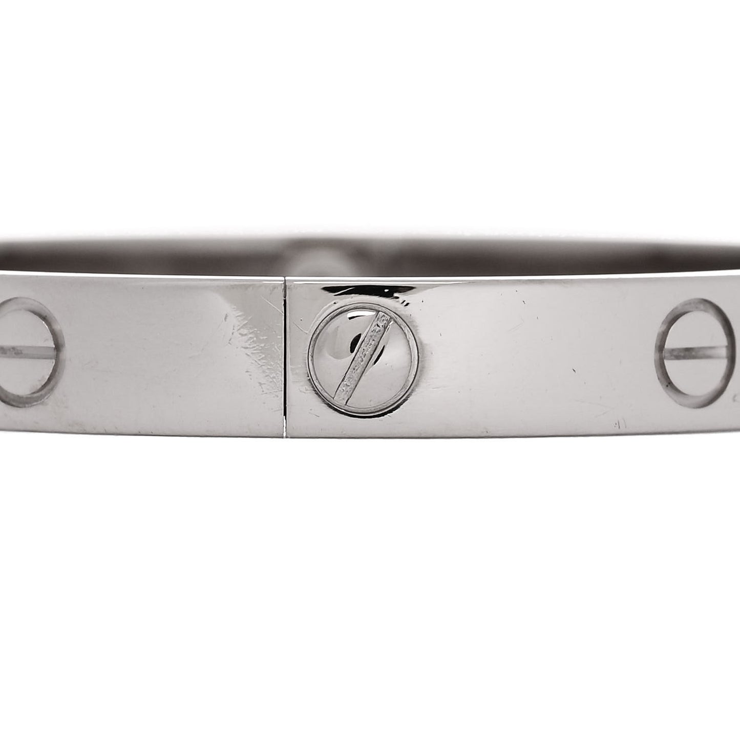 18K White Gold LOVE Bracelet 17