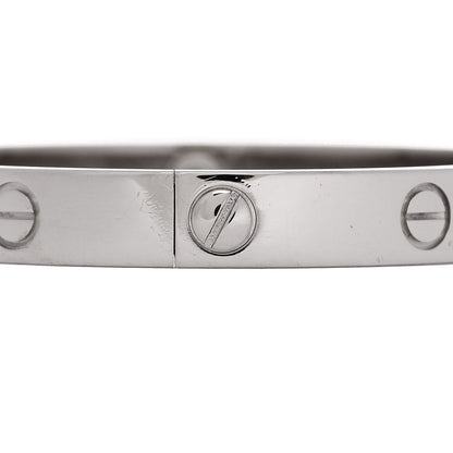 Cartier 18K White Gold LOVE Bracelet 17 4 of 8