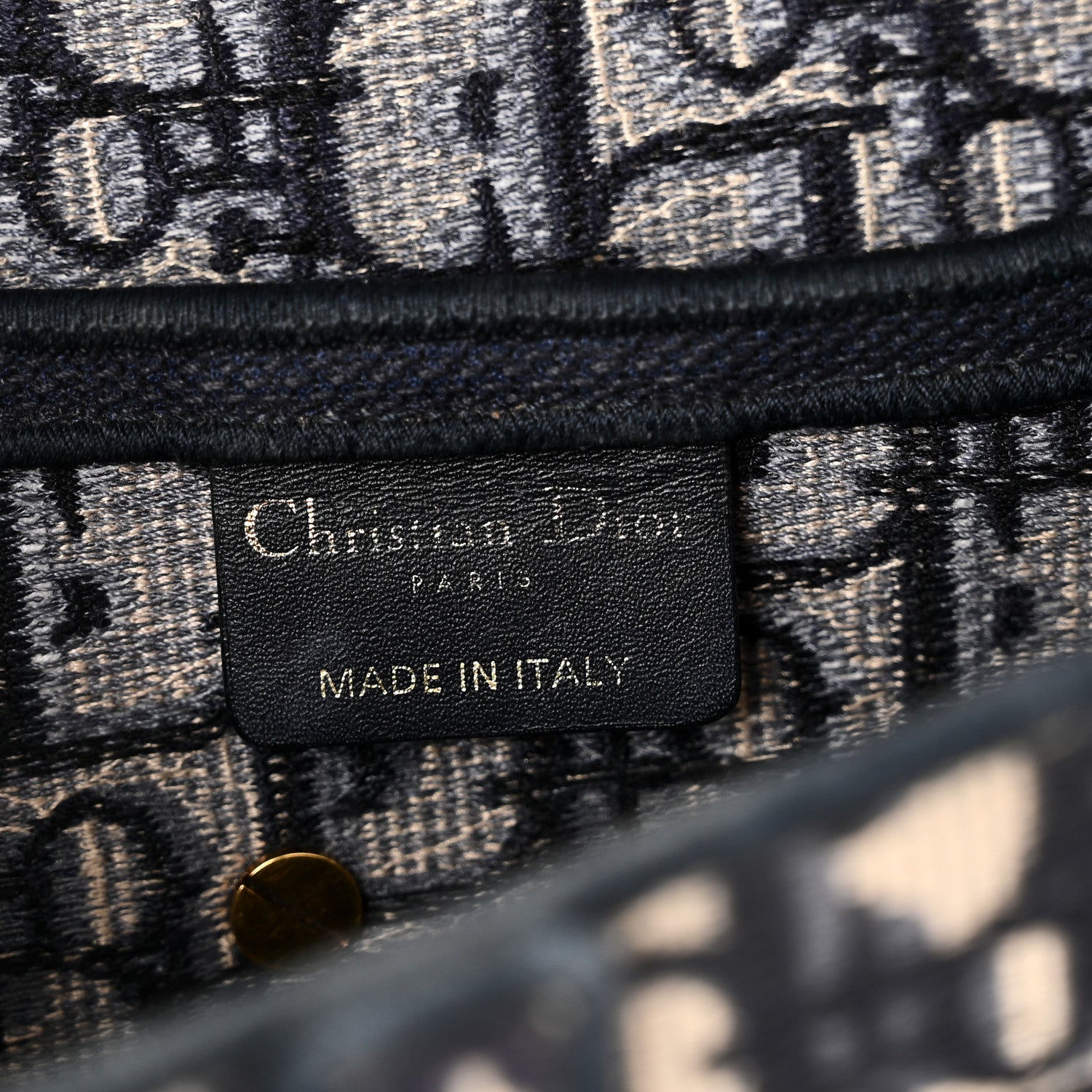 Christian Dior Oblique Embroidered Saddle Bag Blue 6 of 11