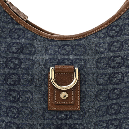 Gucci Denim GG Medium Abbey Ring Hobo Blue 8 of 12