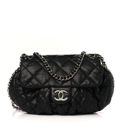 Chanel Washed Lambskin Quilted Chain Around Flap Black 1 of 10