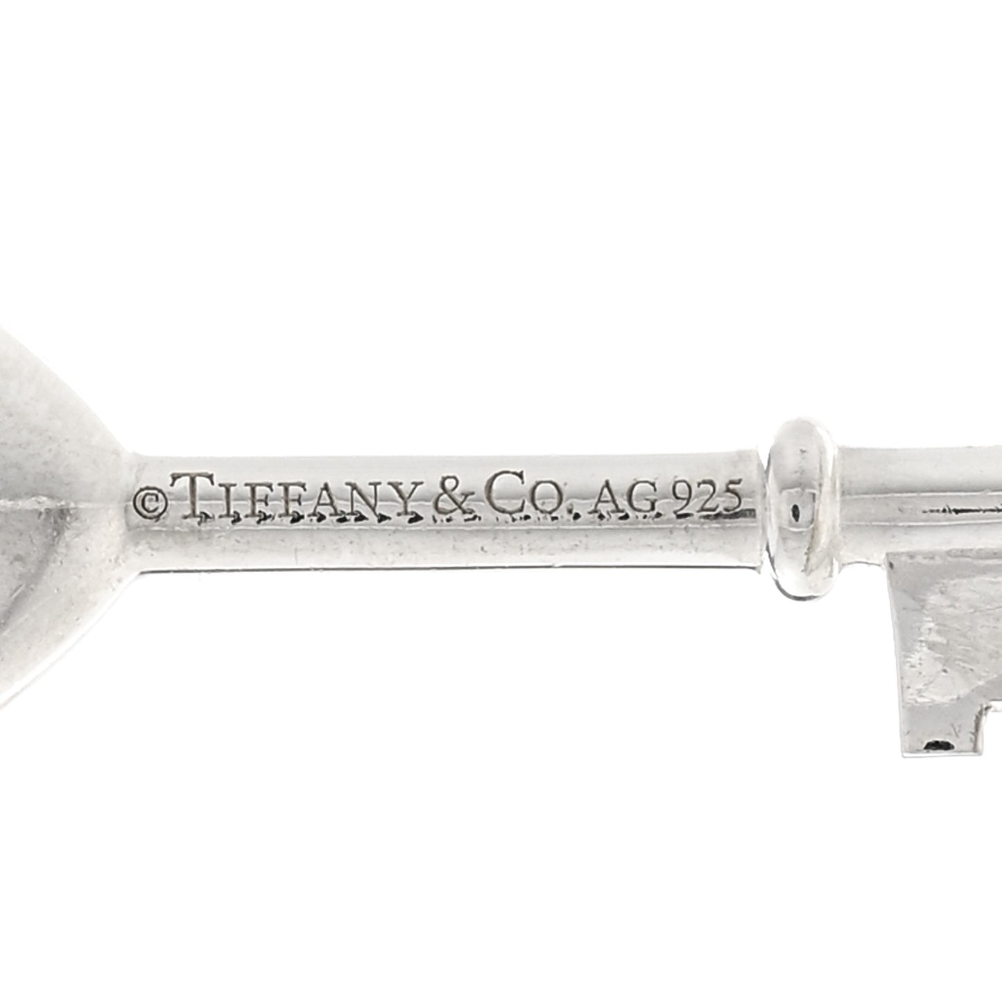 Sterling Silver Enamel Heart Key Pendant Necklace Blue