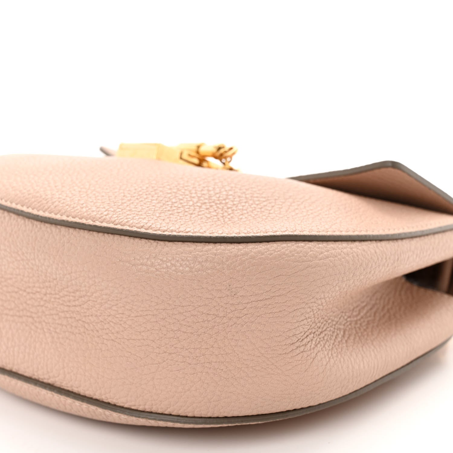 Chloe Grained Lambskin Medium Drew Shoulder Bag Cement Pink 10 of 12