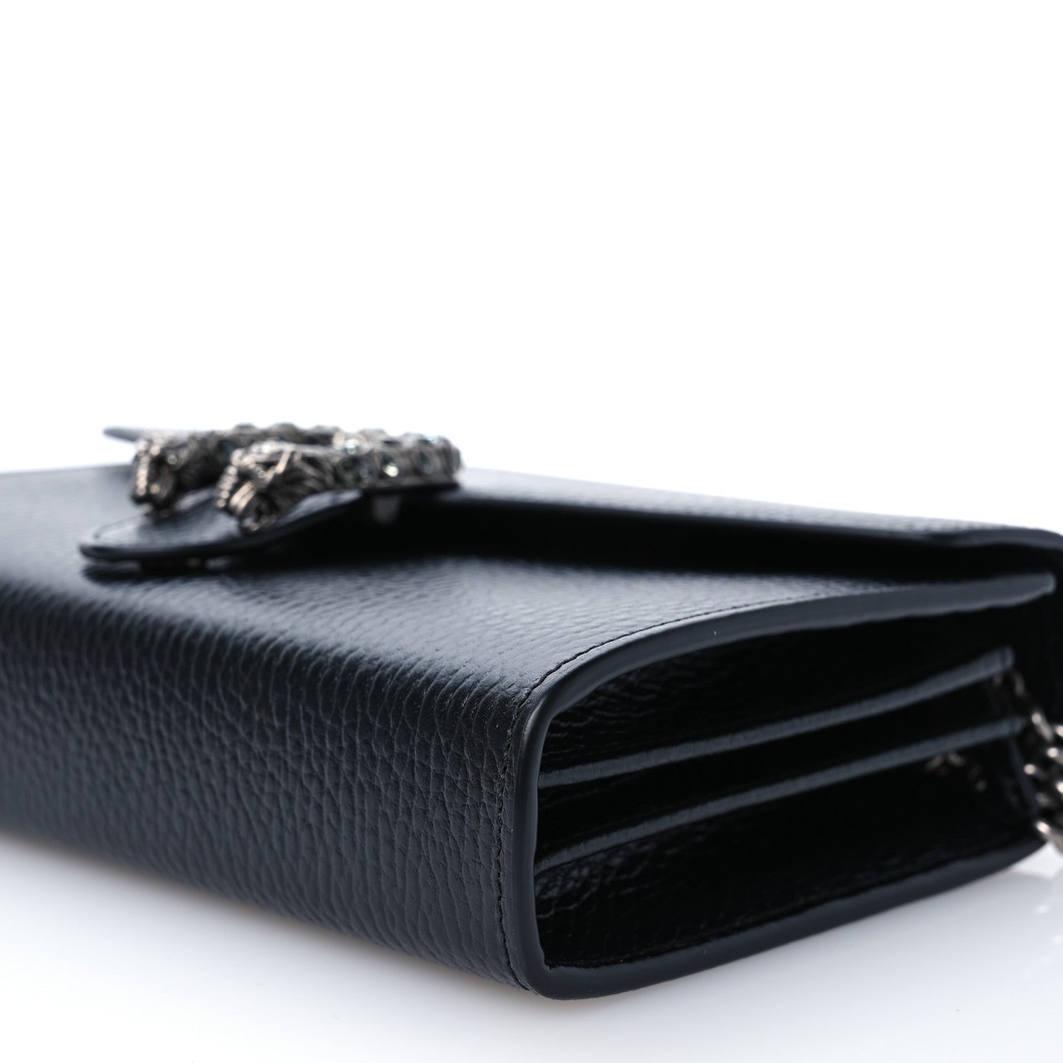Gucci Calfskin Mini Dionysus Chain Wallet Black 11 of 12