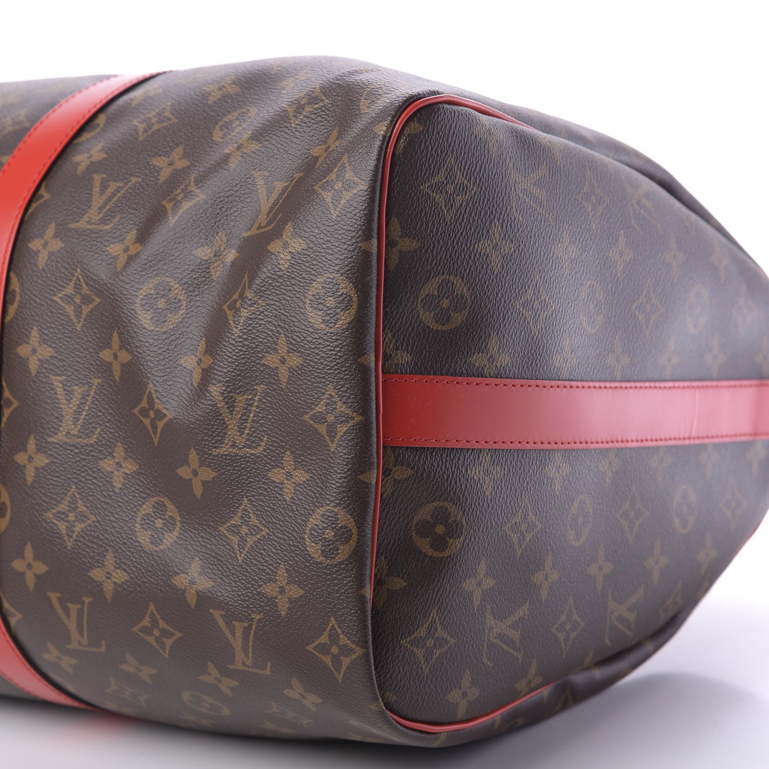 Louis Vuitton Calfskin Monogram Keepall Bandouliere 50 Coquelicot 6 of 10