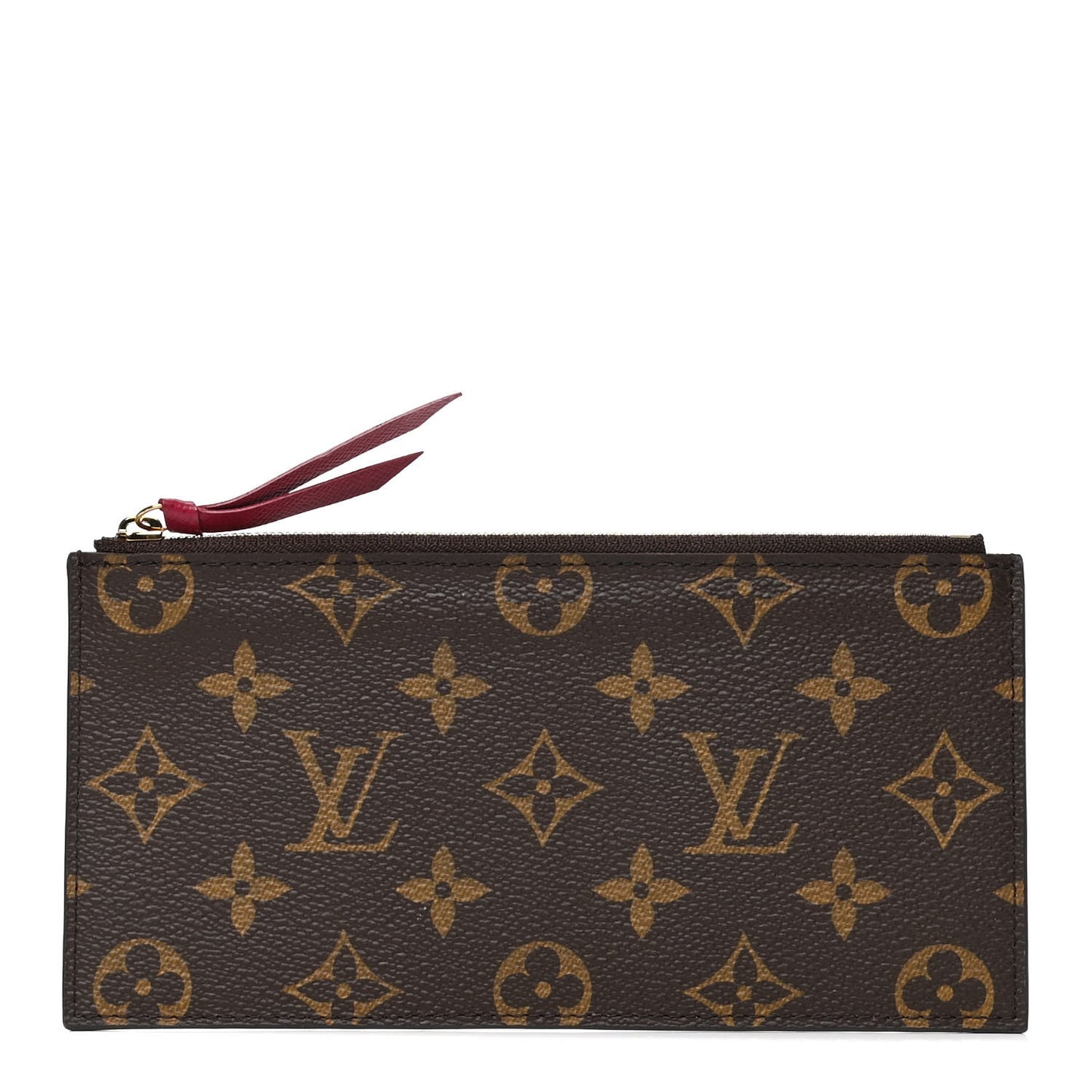 Monogram Felicie Chain Wallet Zippered Insert Fuchsia