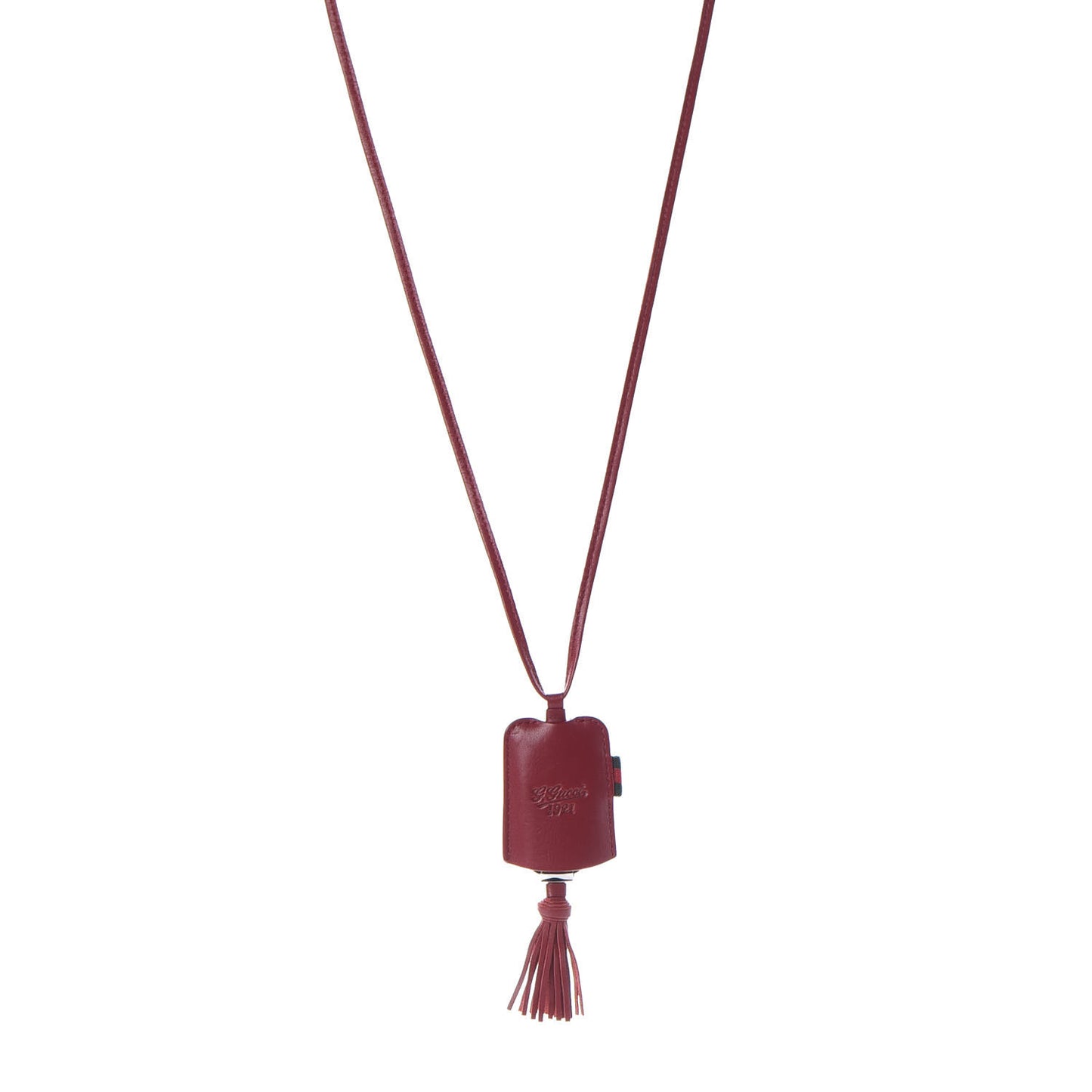 Stainless Steel Calfskin 1921 Pendant Quartz Watch Red