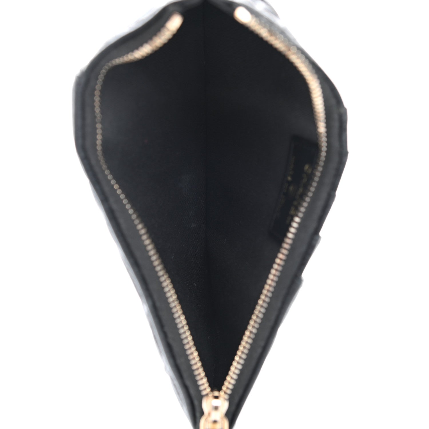 Chanel Caviar Camellia Embossed Classic Flat Wallet Pouch Black 5 of 9