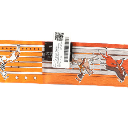 Hermes Silk Pani La Shar Pawnee Twilly Orange Mastic Brun 3 of 4