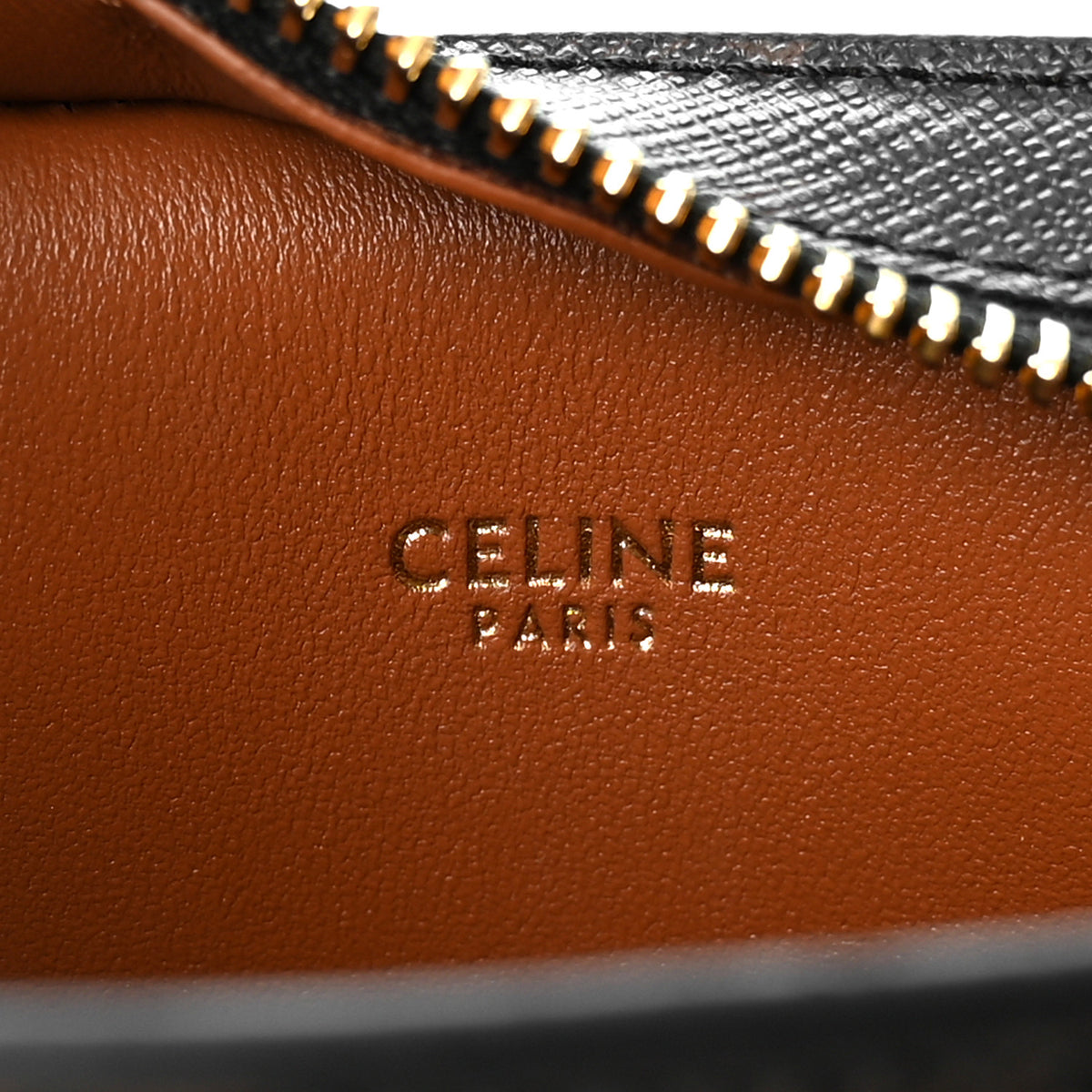 Celine Triomphe Canvas Calfskin Medium Croque Bag Tan 6 of 9