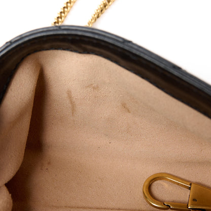 Gucci Calfskin Matelasse Super Mini GG Marmont Shoulder Bag Black 11 of 11