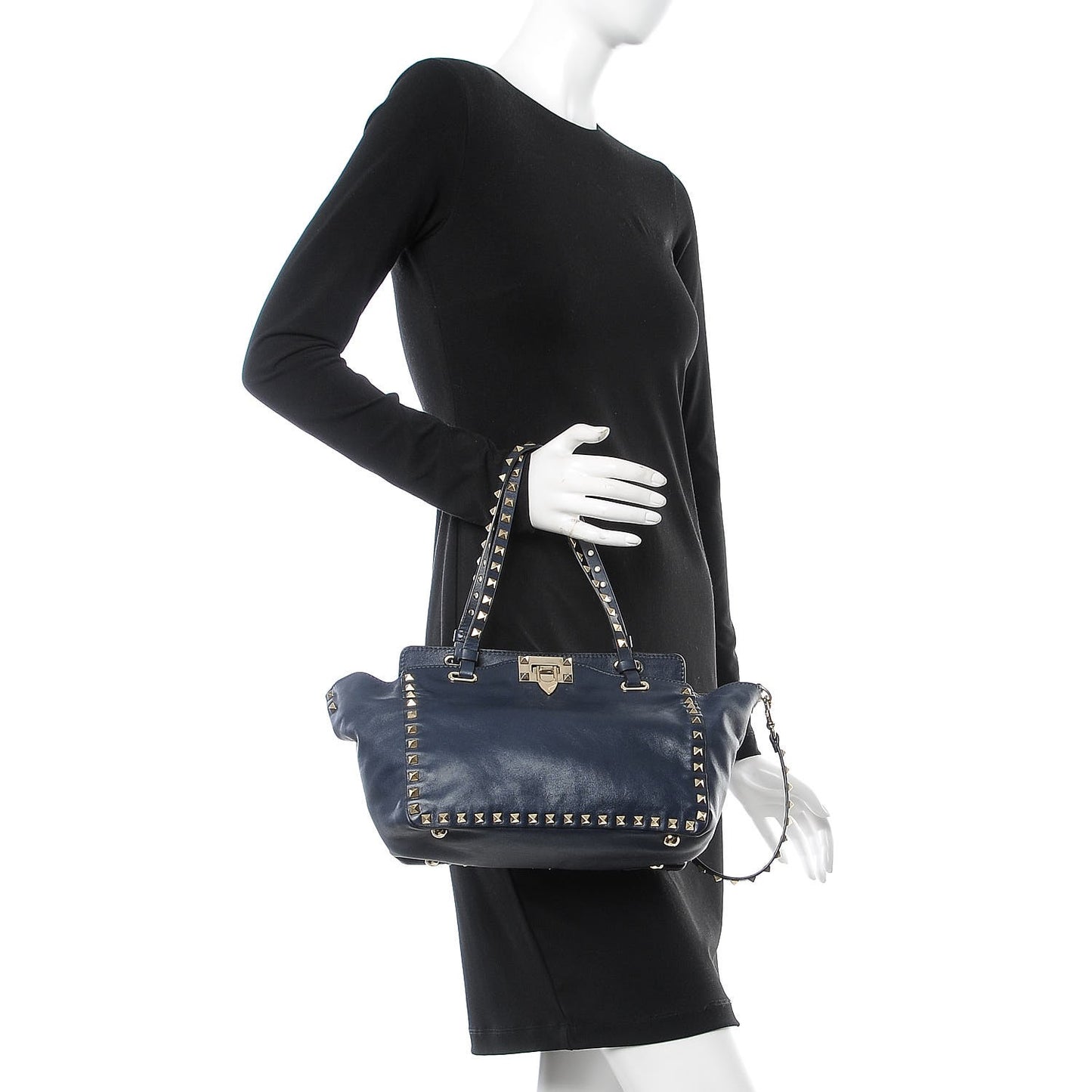 Vitello Small Rockstud Tote Marine