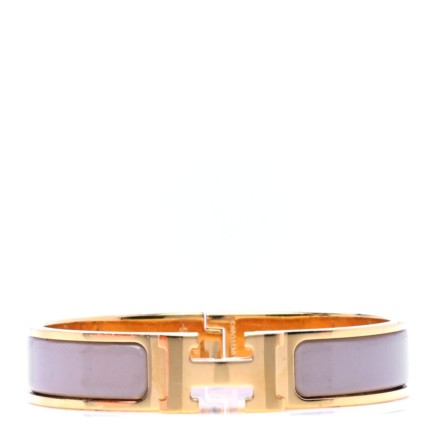 Hermes Enamel Narrow Clic Clac H Bracelet PM Marron Glace 1 of 6