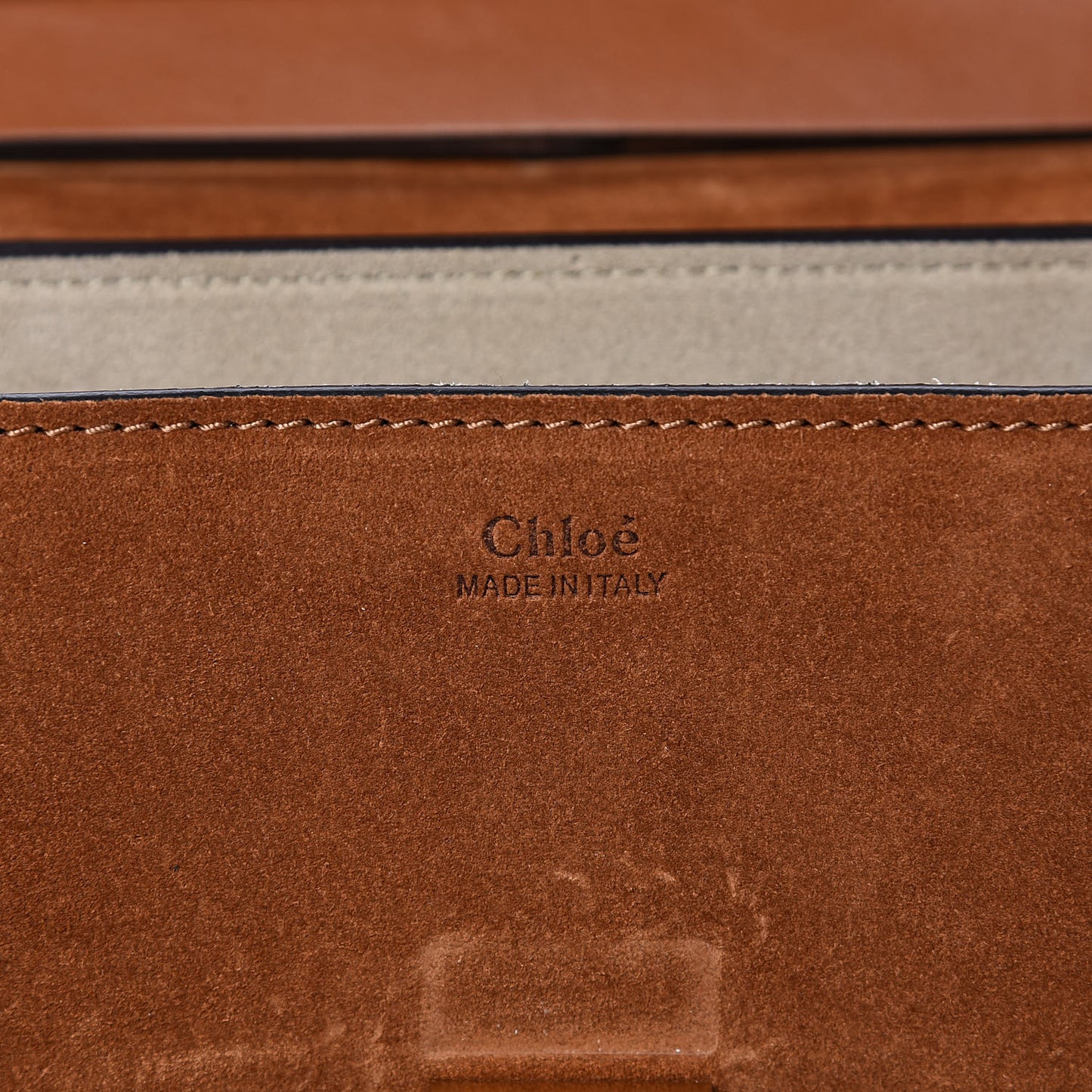 Suede Smooth Calfskin Studded Drew Shoulder Bag Caramel