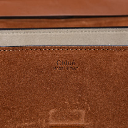 Chloe Suede Smooth Calfskin Studded Drew Shoulder Bag Caramel 6 of 11