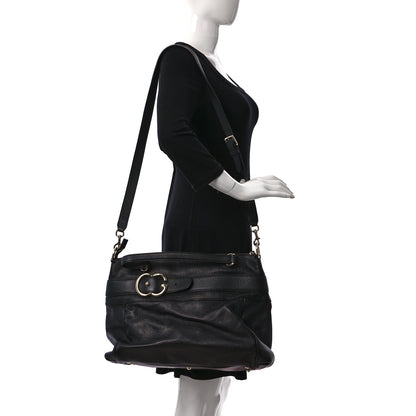 Gucci Pebbled Calfskin Broadway Tote Black 2 of 14