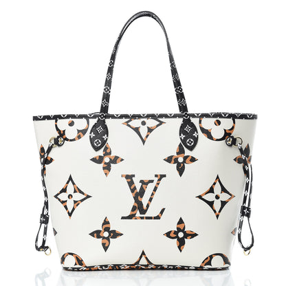 Louis Vuitton Monogram Giant Jungle Neverfull MM Ivory 4 of 13