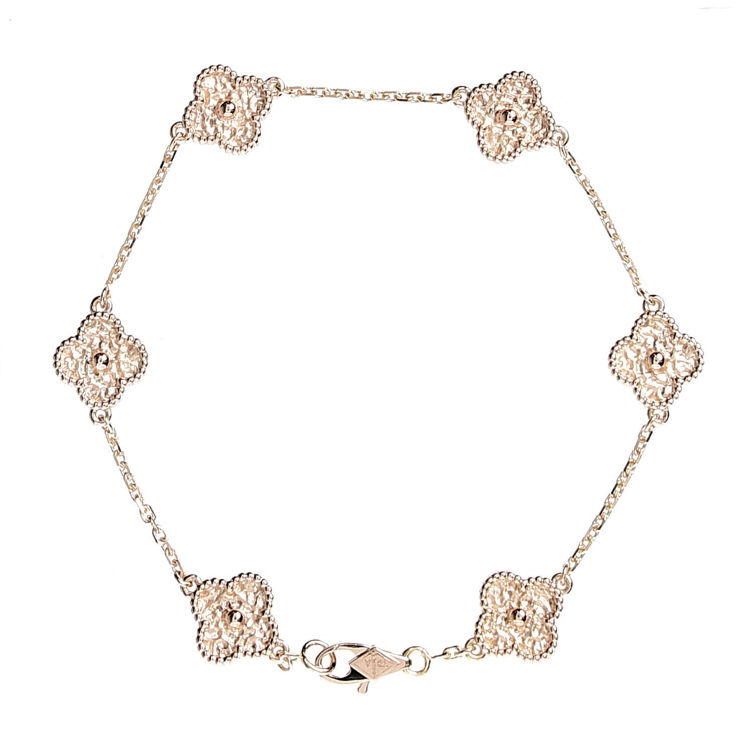 Van Cleef & Arpels 18K Rose Gold 6 Motifs Sweet Alhambra Bracelet 3 of 5
