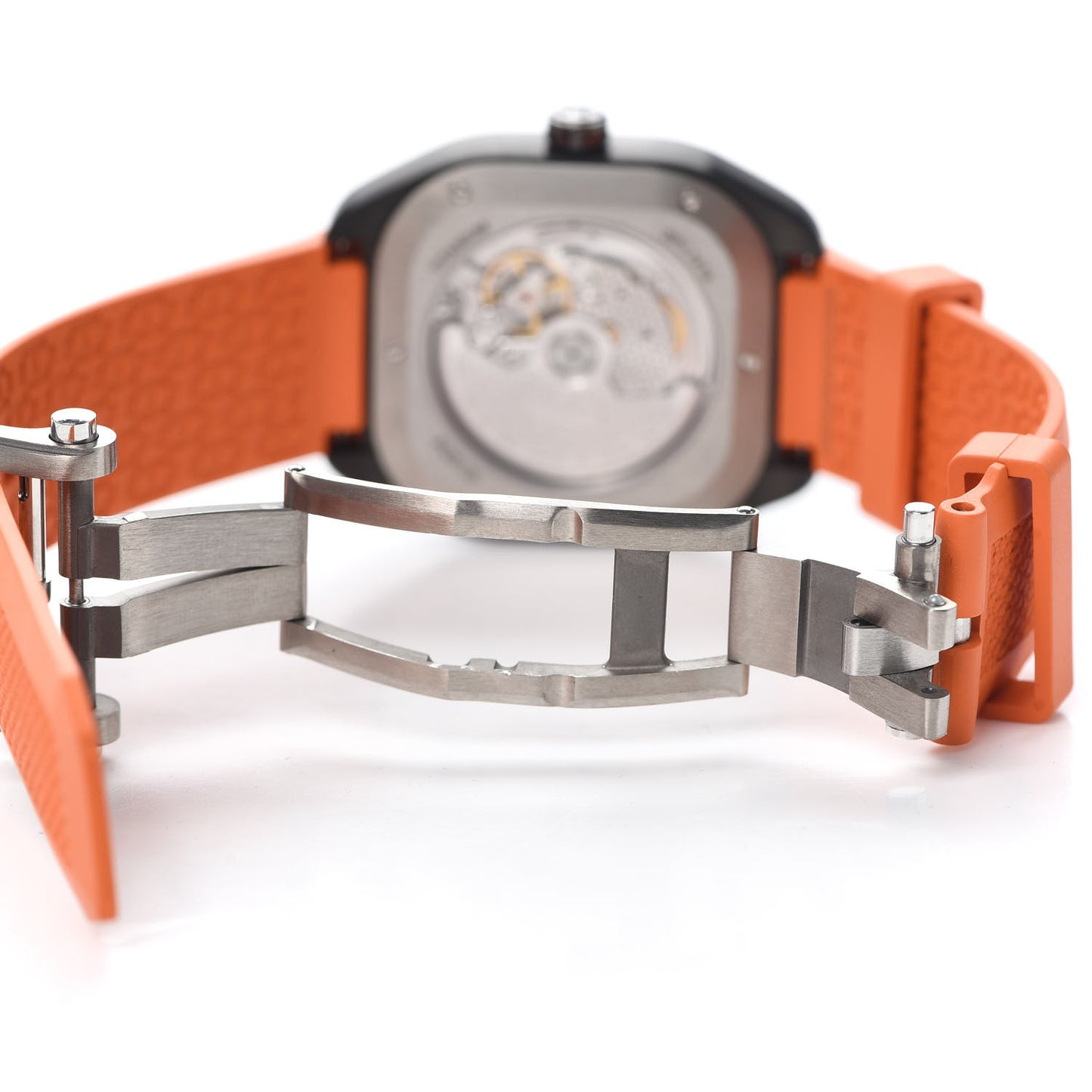 DLC Coated Titanium Rubber 39mm H08 Automatic Watch Orange