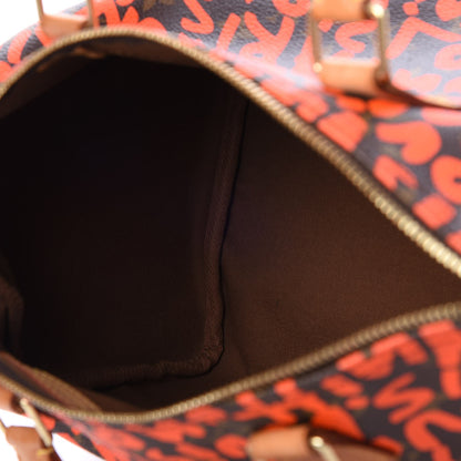Louis Vuitton Monogram Graffiti Speedy 30 Orange 6 of 11
