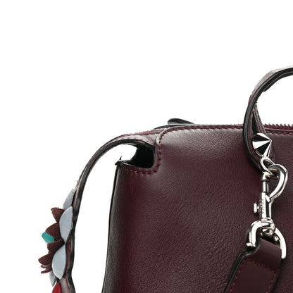Fendi Vitello Dolce Flowerland Studded Medium By The Way Boston Bag Bordeaux Multicolor 7 of 12
