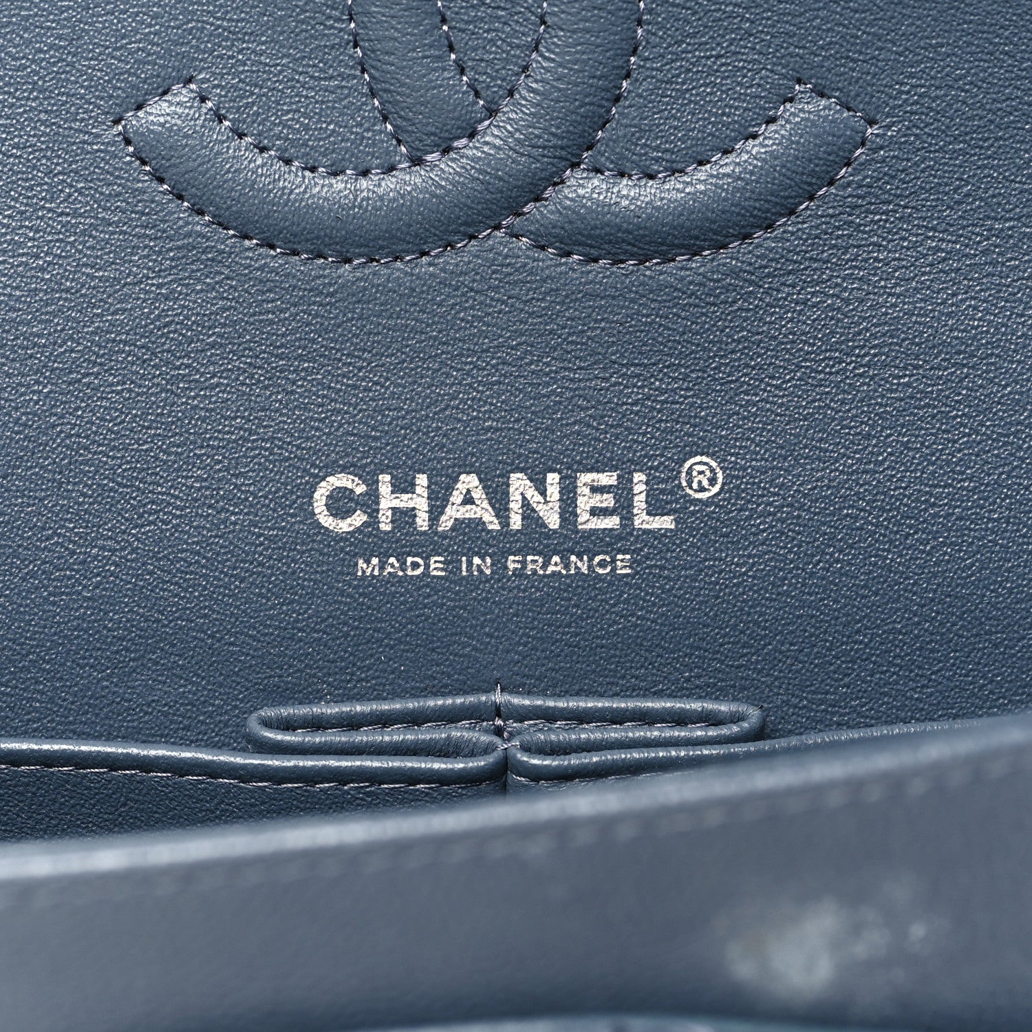 Chanel Caviar Quilted Medium Double Flap Grey 6 of 12