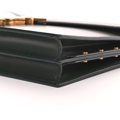 Saint Laurent Smooth Calfskin Monogram Cassandra Clasp Bag Dark Green 10 of 15