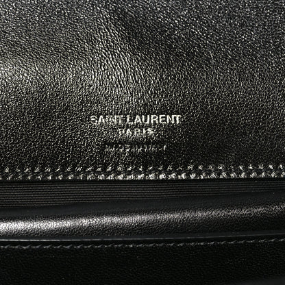 Saint Laurent Lambskin Chevron Quilted Medium Loulou Black 7 of 11