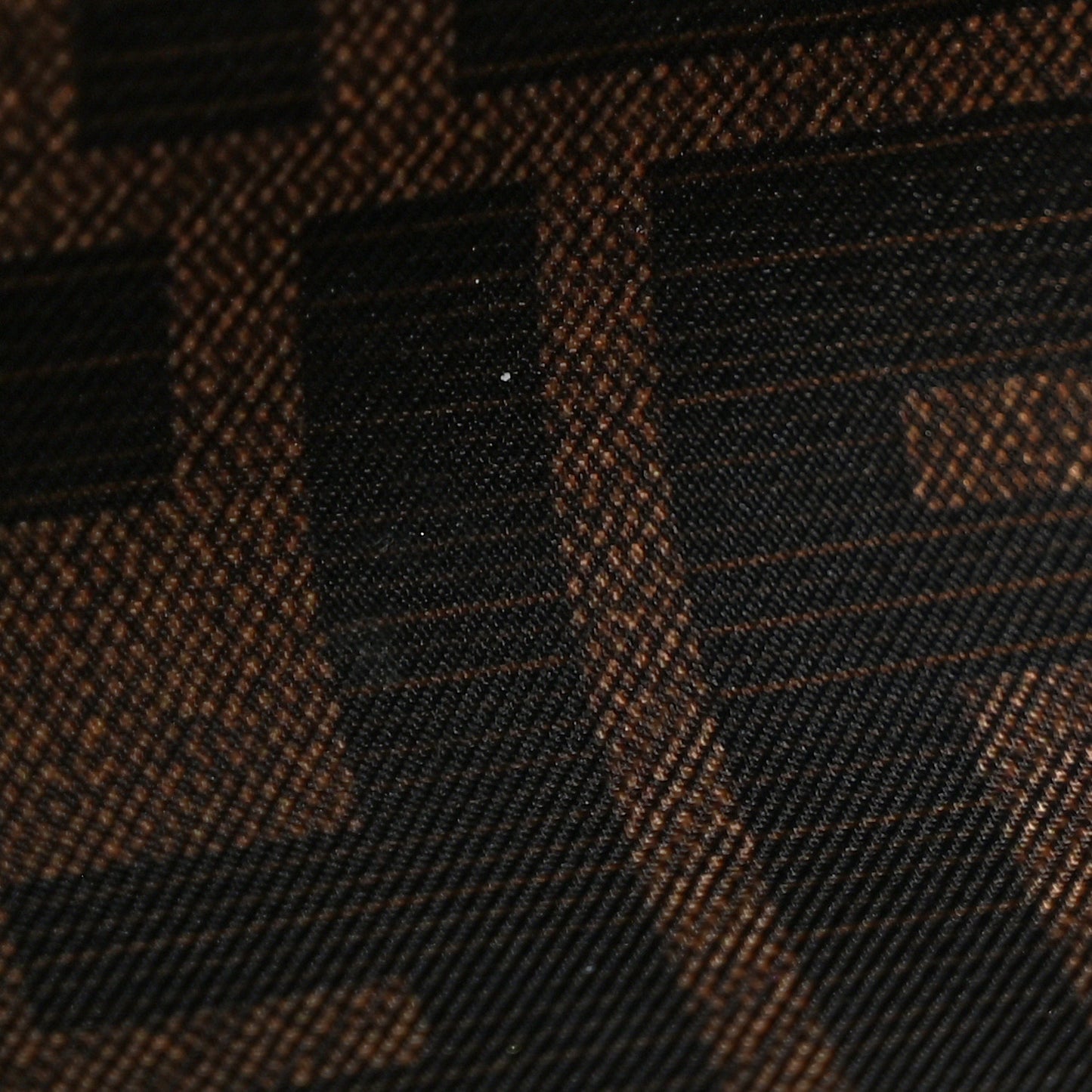 Fabric Jacquard FF 1974 Medium Trapezoid Beauty Pouch Tobacco Moro Black