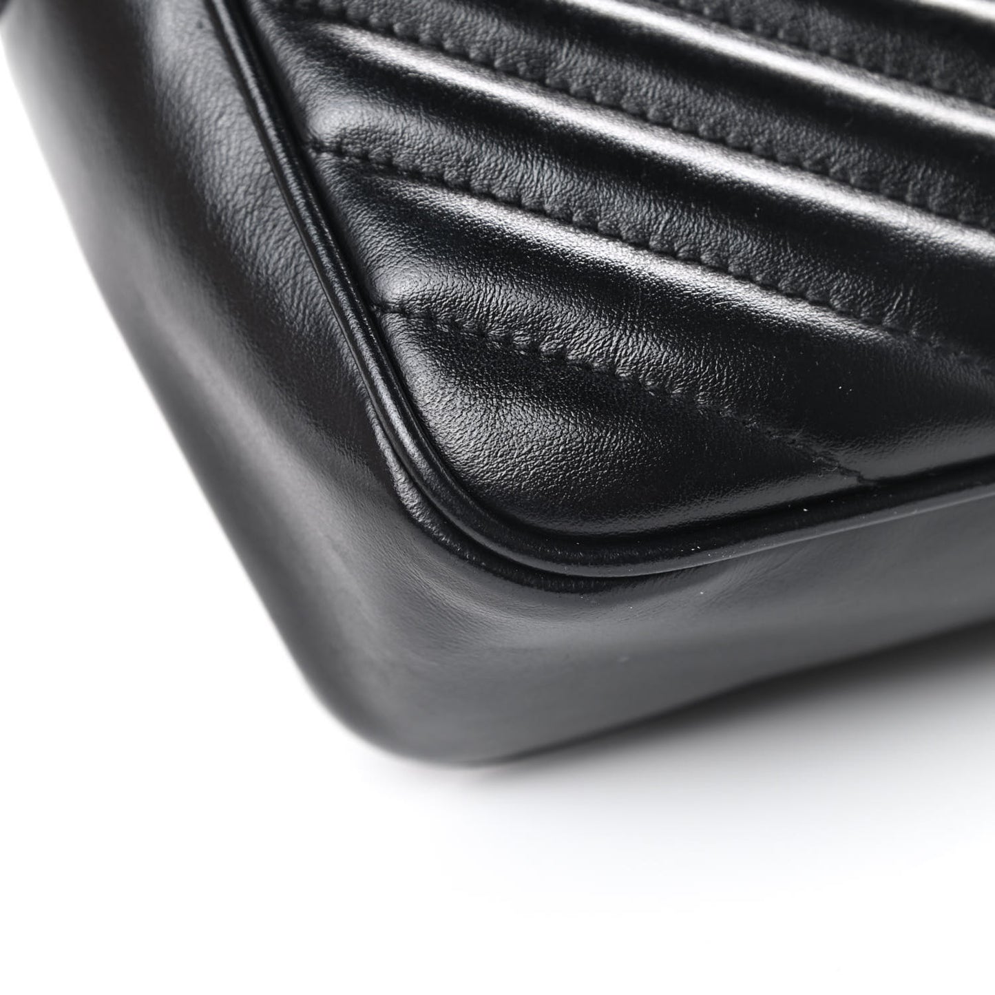 Calfskin Matelasse Monogram Lou Camera Bag Black