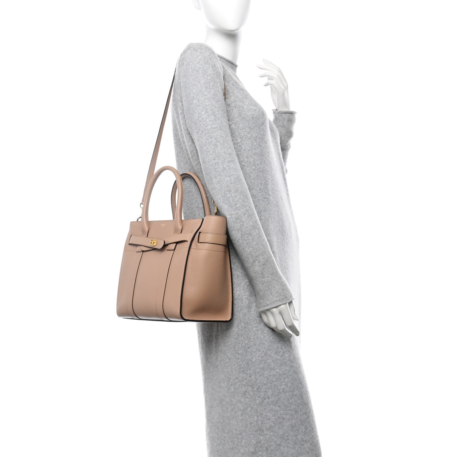 Mulberry ベージュ レザー トートバッグ Mulberry（マルベリー） キャンパス×レザー トートバッグ メンズ